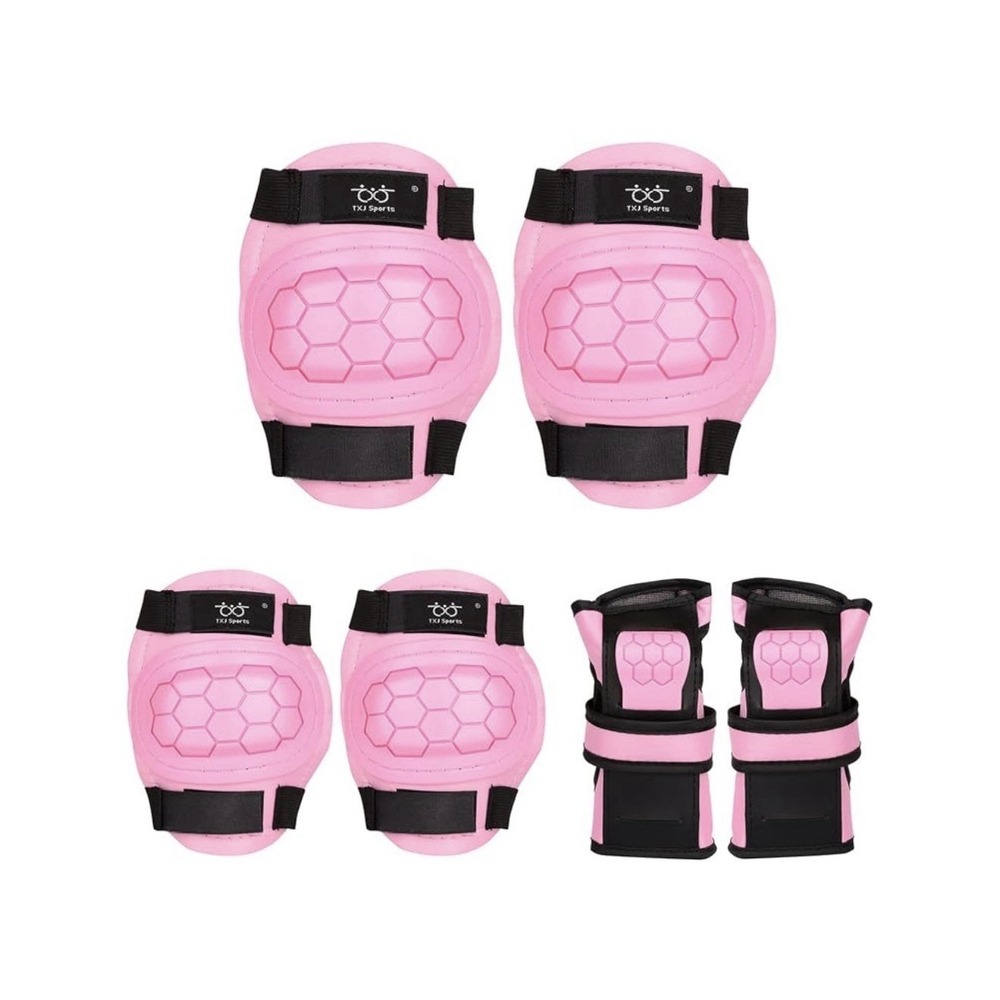 Kids Knee Pads Elbow Pads Wrist Guards Protective Gear Set Pink 6 Pcs Medium NWT
